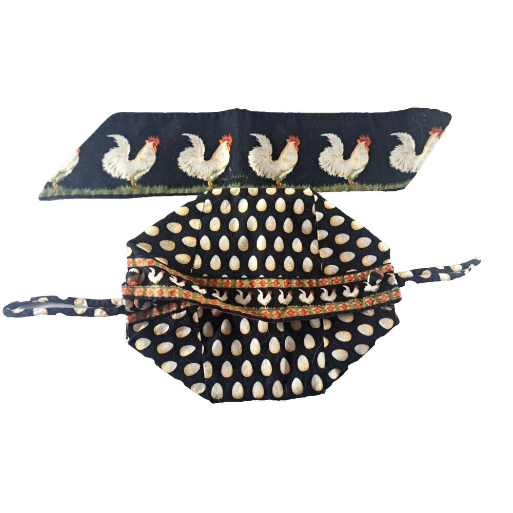 Vera Bradley Chanticleer Liner & Cloth Strip Chicken & Egg 1998 Basket Bag